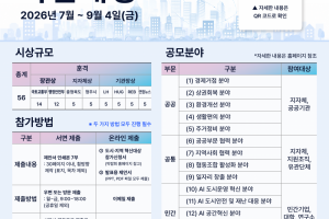[2026 대한민국 도시·지역혁신 산업박람회] 도시·지역 혁신대상 참가모집 (~9/4)